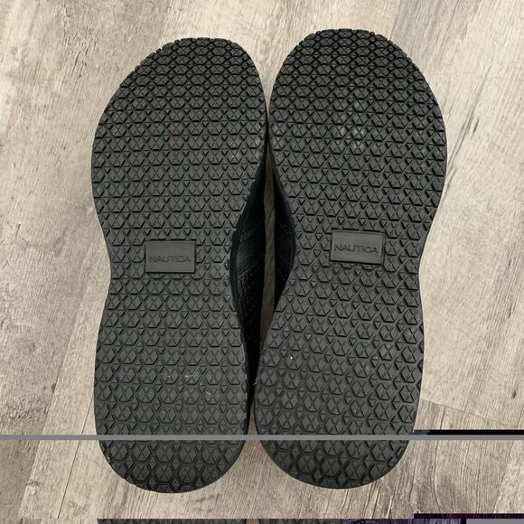 Nautica Orwell Mens Shoes Size 12 Black Comfortable Utility Work Slip On NICE - Picture 8 of 11